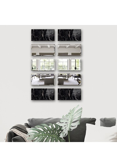 Decorita Dekor Camı | Granit Desenli Cam ve Ayna | 10'lu Takım Granit Desenli