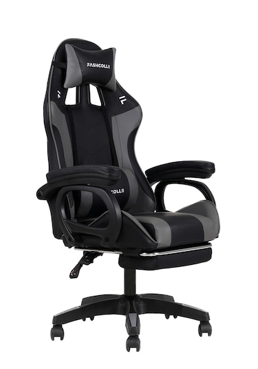 Fashcolle Dynamic Masajlı Gri-Siyah Oyuncu Koltuğu