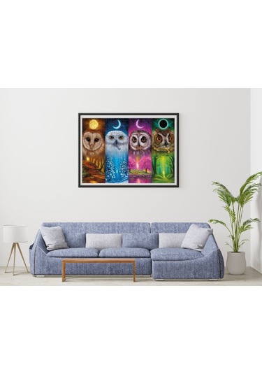 Nova Puzzle Dört Mevsim Baykuşlar - 1000 Parça Puzzle