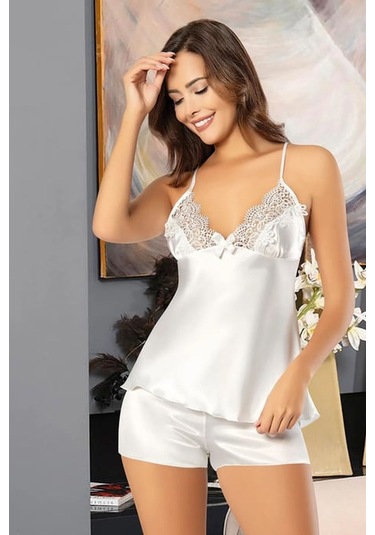 Xses 1001 Kadın Ekru Saten 6'lı Takım Ekru