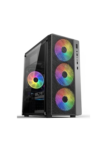 Revenge Triple 1 RGB Fanlı Akrilik Panel Gaming Oyuncu Kasası