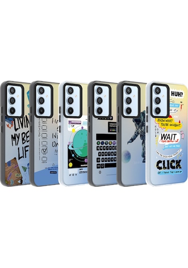 Teknocep Galaxy Uyumlu A14 Kılıf Desenli Dragon Sert Kapak - Astronot Astronot