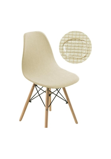 Krem 1/2/4/6 Adet Su Geçirmez Yemek Sandalyesi Kapakları Ziyafet Düğün Süslemeleri 1-pcs