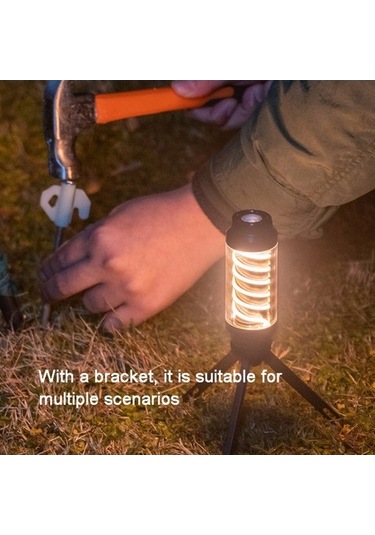 Dancemonkey Şarj Edilebilir Kamp Spiral Fener Su Geçirmez Çadır Lamba 001 Altın