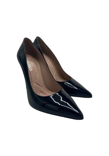 Kemal Tanca 871 9261 Kadın Topuklu Stiletto Siyah Rugan