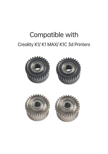 Fosenze Creality K1/k1 Max/k1c Uyumlu Nanokaplı Nikel Kaplı Ekstruder Dişlisi - 3d Yazıcı Aksesuarı 2 Adet Dişli + 2 Vis