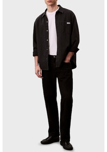 Calvin Klein Erkek Kot Gömlek Lv04rd765g 57l Siyah SİYAH Calvin Klein Erkek Kot Gömlek Lv04rd765g 57l Siyah SİYAH