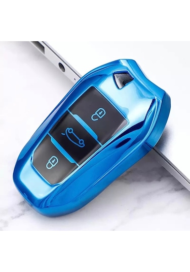 Peugeot Uyumlu 308 Süperlüx Parlak Anahtar Kılıfı