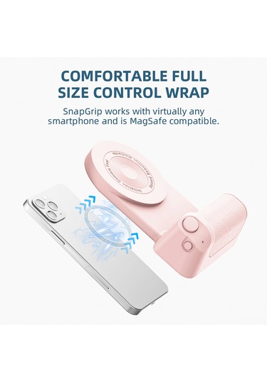 Ximistore9 Pembe Mıknatıs Telefon Tutucu: Kaymaz Tutamaklı, Bluetooth Bağlantılı, 10w Kablosuz Şarj Ve 200mah Batarya İle Güncellenmiş Model Pembe