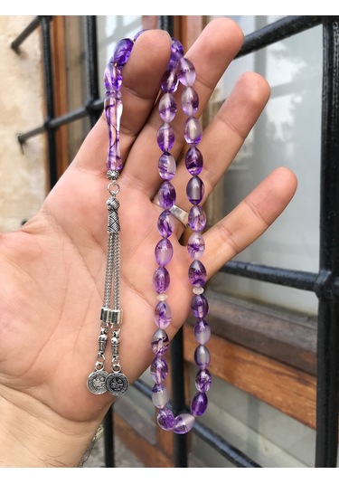 Karanlıkta Parlayan Renk Cümbüşü Kedi Gözü Toz Kehribar Tesbih N11.7086