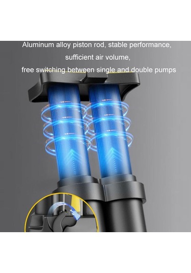Sones Phoenıx Mini Taşınabilir Pedal Bisiklet Yüksek Basınçlı Hava Pompası Çift Pompa