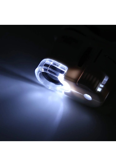 Hpy Pazar 60x Led Işıklı Telefon Dijital Mikroskobu Evrensel Klipsli Lens