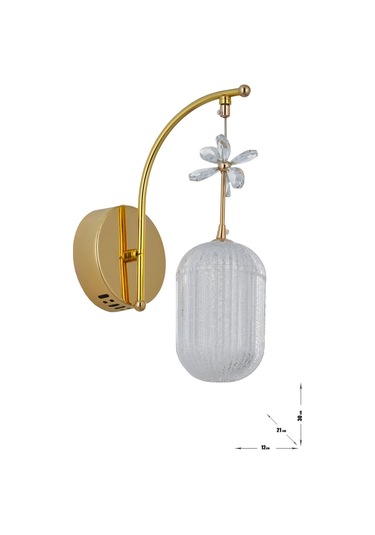 Motta Power Ledli Modern Lüks Duvar Aplik 3 Renk Sarı-beyaz-gün İşığı - Gold Gold