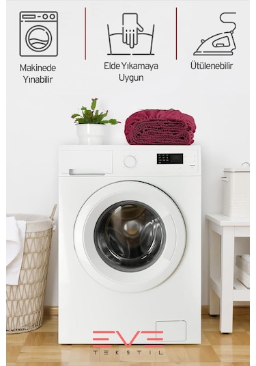 Eve Tekstil %100 Doğal Pamuk Tek Kişilik Rainforce Kumaş Lastikli Çarşaf Ve Yastık Kılıf Set Bordo