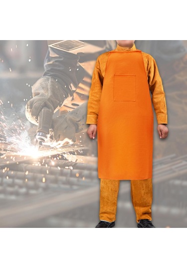 Suntek Kaynak İş Önlüğü Hafif Koruma Ev Deri İşçiliği Turuncu
