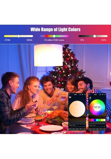 Besthome1 Bluetooth Akıllı Ampul, Zengge Uygulamasıyla Kontrol, 2700k-6500k Cct, 16m Rgb, Dinamik Modlar, Müzik Senkronizasyonu