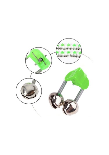 Folinda 30 Adet Yeşil Plastik Balıkçılık Alarm Zilleri - 8cm Uzunlukta Balık Tutma Uyarıcı