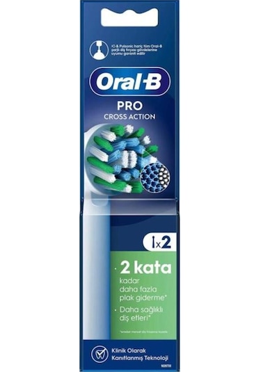Oral-B Pro Cross Action X-Filament Diş Fırçası Başlığı 2'li