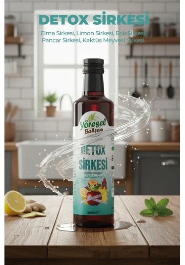Yöresel Bahçem Detox Sirkesi Doğal Fermantasyon 500 Ml