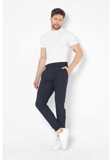 Erkek Siyah Slim Fit Mevsimlik Eşofman Altı Mtlc8442 Lacivert