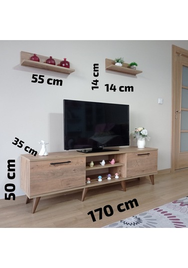 Mobilya Sepeti Ms 25 Raflı Tv Ünitesi Dolabı Ceviz
