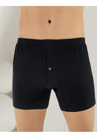 Şahinler Me010 6 Lı Paket  Penye Erkek Boxer Siyah