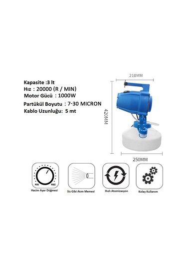 Plant Mate Ulvs-8000 İlaçlama Ve Dezenfektan Makinası