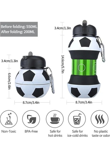 Maoyaya Çocuklar Kat Açık Spor Su Bardağı, Basketbol/futbol Şişesi