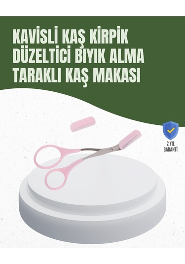 Hassas Kesim İçin Kavisli Yüz Bakım Makası 0