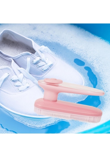 Homyl Temizleme Fırçası Yumuşak Kıllar Ayakkabı Fırçalama Pembe