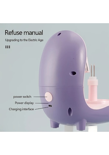 Honeybeeshop Pembe Dahili Bataryalı Elektrikli Meyve Dilimleyici Portakal Ve Diğer Meyveler İçin Mutfak Aleti Usb Şarjlı 1 Parça