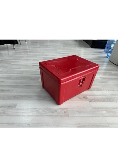 Motosiklet Pizza Servis Çantası Köşeli Kilitli Turuncu 90 Litre Turuncu