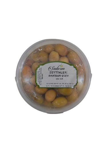 Sadıcım Yeşil Çizik Zeytin 650 Gr Pet Kavanoz