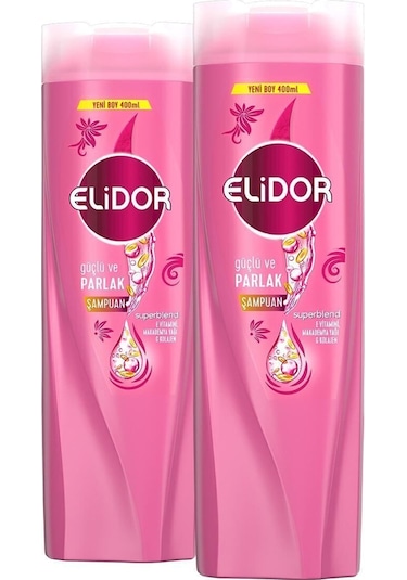 Elidor Superblend Güçlü ve Parlak Saç Bakım Şampuanı 2 x 400 ML﻿