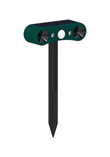 Suofeng Güneş Enerjili Ultrasonik Hareket Sensörlü Alarm, 5-8m Algılama, Sesli Ve Işıklı Uyarı, Yeşil, Ip55 Su Geçirmez, Yer Montajı