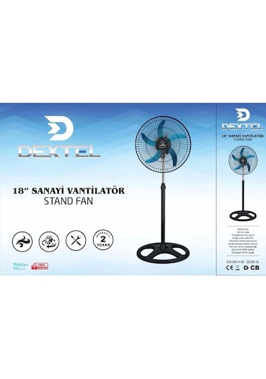Vtn-96 5 Metal Kanatlı Soğutucu Vantilatör 3 Kademe 18"inch - 80w