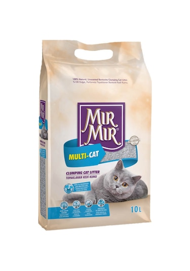 Mırmır Multicat Topaklanan Kedi Kumu - 10 Litre