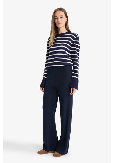 Defacto Regular Fit Basic Düz Beli Lastikli Düz Paça Triko Pantolon D6912ax25wnnv235 Lacivert-nv235 Defacto Regular Fit Basic Düz Beli Lastikli Düz Paça Triko Pantolon D6912ax25wnnv235 Lacivert-nv235