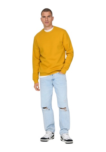 Only Erkek Sweatshirt 22018683 Sarı