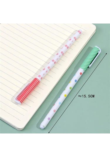 Puantiyeli 6'lı Tükenmez Kalem Seti Mavi