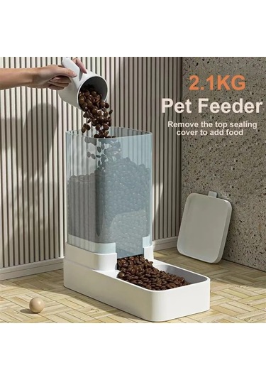 Jıalan Tam Otomatik Besleyici Kedi Ve Köpek Kase Mama Saklama