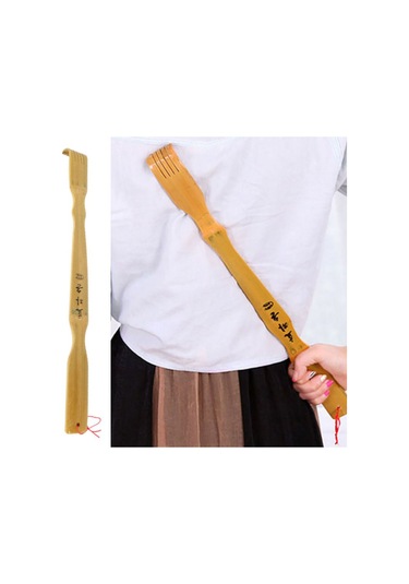 Fosenze Bambu Ve Ahşap Gövde Masaj Aleti - 18 İnç Uygun Kullanimlı Itch Relief Stick