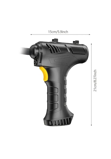 Enshall KMP-6622 3600 Mah Şarjlı Tabanca Auhma Kompresör Araba Bisiklet Top Lastik Şişirme Pompası