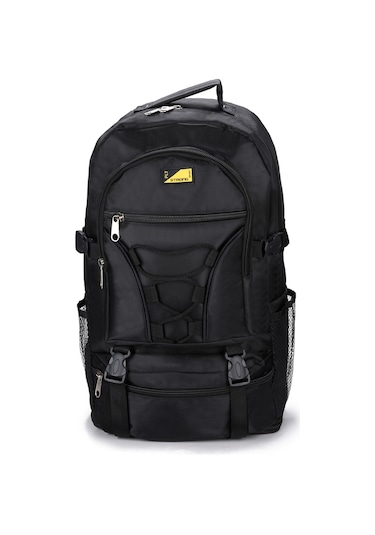 Strong Büyük Boy Körüklü Sırt Çantası, Dağcı Kamp Sırt Çantası Str01 Siyah