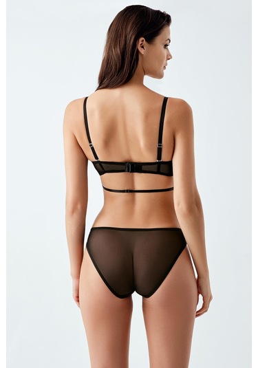 Luw 6115 Siyah Dolgusuz Sütyen Külot 2Li Takım Siyah