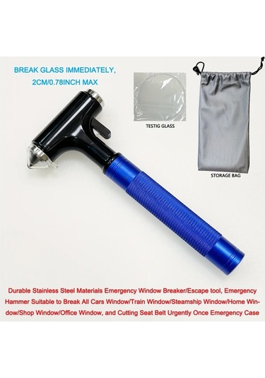 Fochsia Mavi Siyah Acil Durum Cam Kırıcı Araç Ev Güvenlik Çekici Yangın Kaçış Aleti Tren Gemi Yüksek Bina