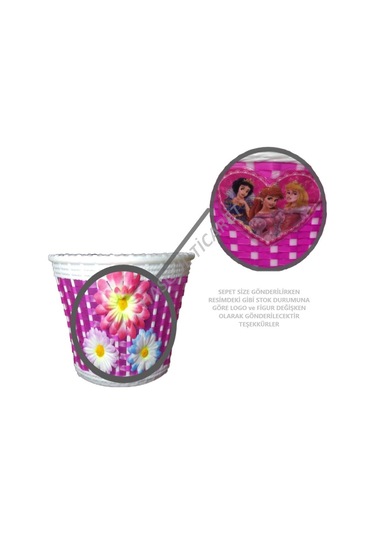 Hsgl Bisiklet Zil Ayna Püskül Hasır Örgülü Plastik Sepet Seti