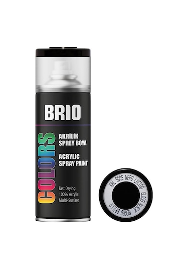 Brio Sprey Boya Akrilik Siyah Parlak B9005 400 ML