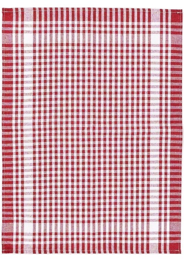 Pamuklu Kırmızı Renkli Pöti Kareli 4'lü Kurulama Bezi, Beslenme Örtüsü, Servis Peçetesi