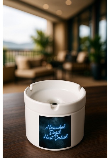 Porselen Baskılı Küllük - Hoşça Kal